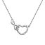 Collar de plata infinito con corazón 